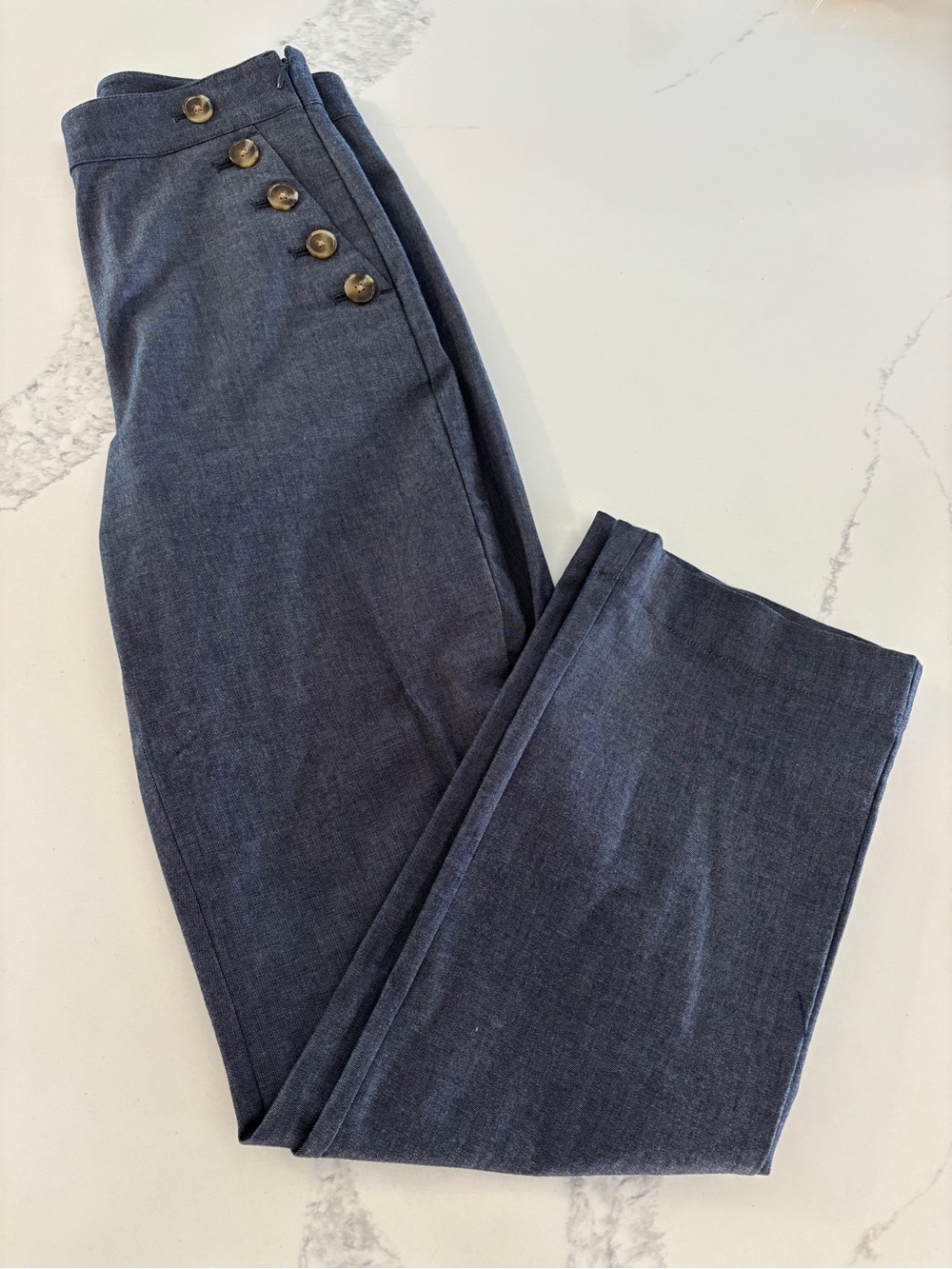 Ann Taylor Factory High Waist Sailor Pants Wide Leg